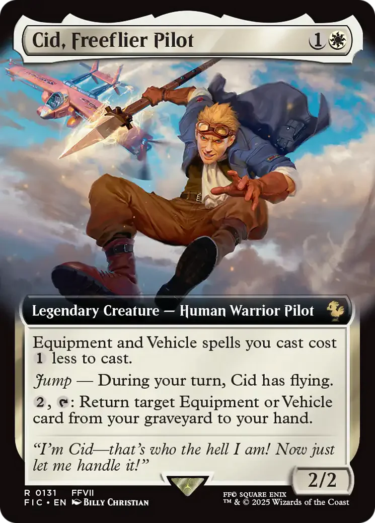 Cid, Freeflier Pilot (Extended Art) [FINAL FANTASY Commander] Foil