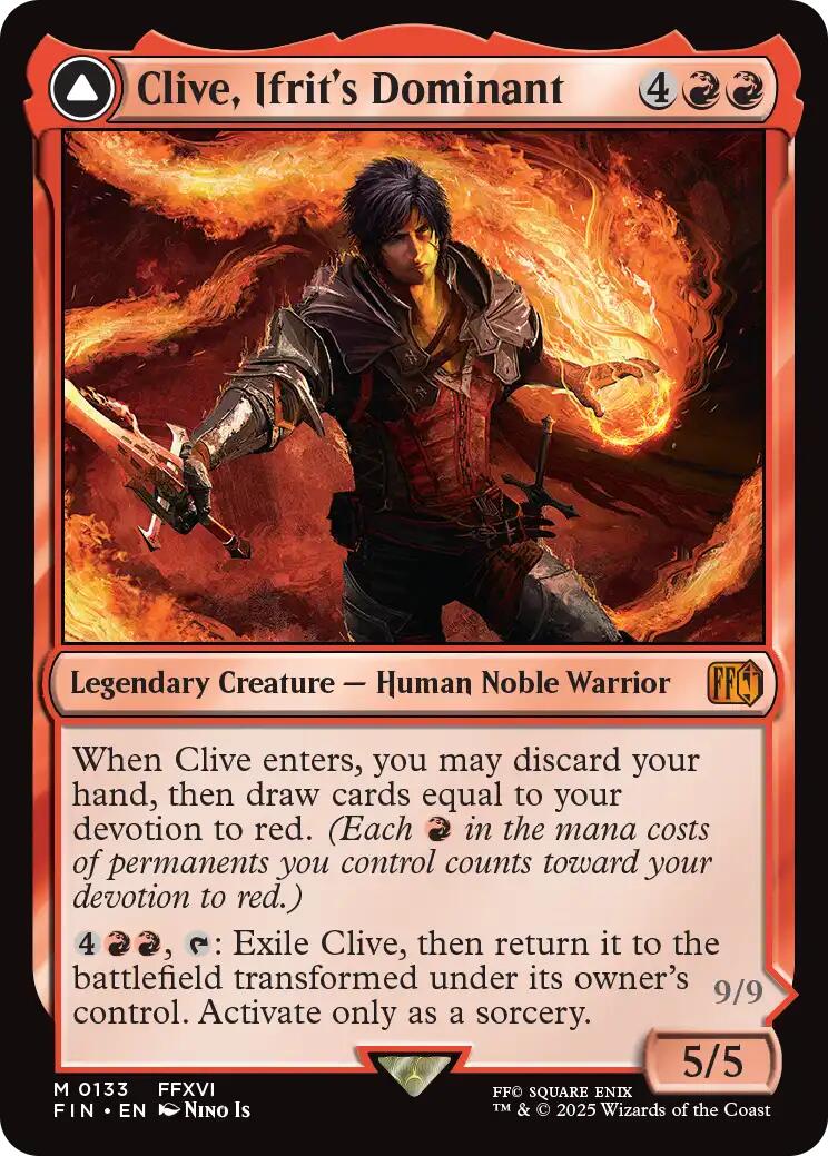 Clive, Ifrit's Dominant // Ifrit, Warden of Inferno [FINAL FANTASY] Foil - Image 2