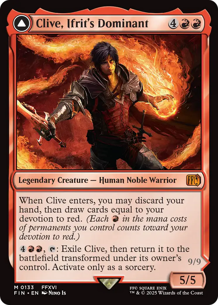 Clive, Ifrit's Dominant // Ifrit, Warden of Inferno [FINAL FANTASY] Foil - Image 3