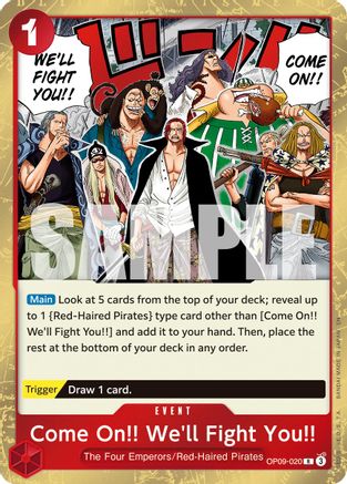 Come On!! We'll Fight You!! (Reprint) (OP09-020) - [Premium Booster -The Best- Vol. 2] Foil