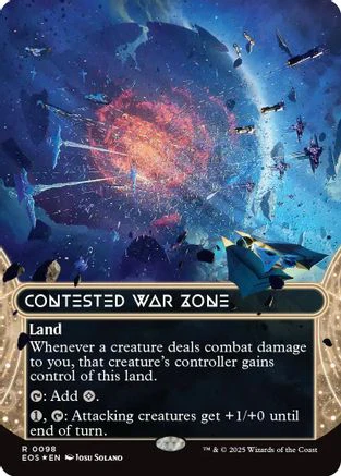 Contested War Zone (0098) (Borderless) (Galaxy Foil)  [Edge of Eternities: Stellar Sights] Foil