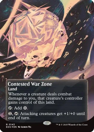 Contested War Zone (0143) (Borderless) (Galaxy Foil)  [Edge of Eternities: Stellar Sights] Foil