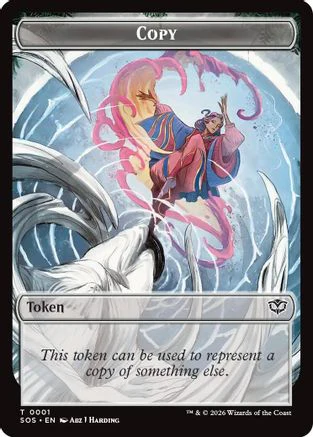 Copy // Spirit (0010) Double-Sided Token  [Secrets of Strixhaven] Foil