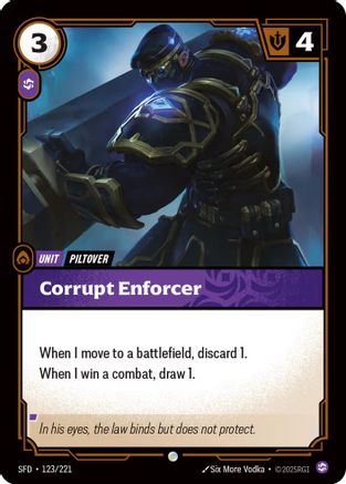 Corrupt Enforcer (123/221) - Riftbound - [Spiritforged] Foil