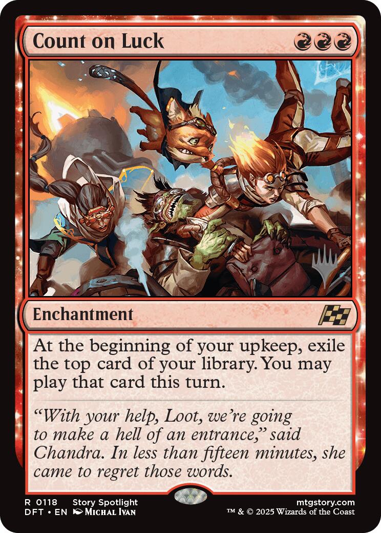 Count on Luck (Promo Pack) [Aetherdrift Promos] Foil