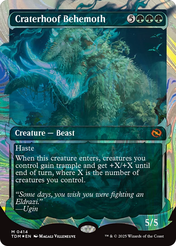 Craterhoof Behemoth (Showcase Halo Foil) (Japanese) [Tarkir: Dragonstorm]