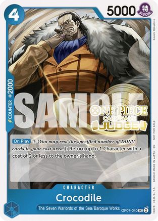 Crocodile (Judge Pack Vol. 6) (OP07-040) - [One Piece Promotion Cards] Foil