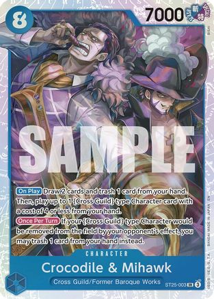 Crocodile & Mihawk (ST25-003) - [Starter Deck 25: BLUE Buggy] Foil