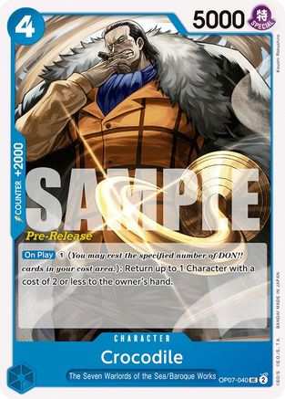 Crocodile (OP07-040) - [500 Years in the Future Pre-Release Cards]