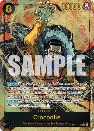 Crocodile - OP14-120 (Alternate Art) (OP14-120) - [The Azure Sea's Seven] Foil