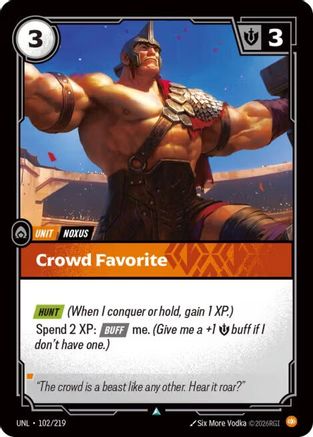 Crowd Favorite (102/219) - Riftbound - [Unleashed] Foil