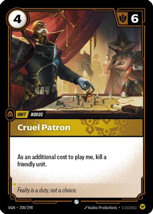 Cruel Patron (208/298) - Riftbound - [Origins] Foil