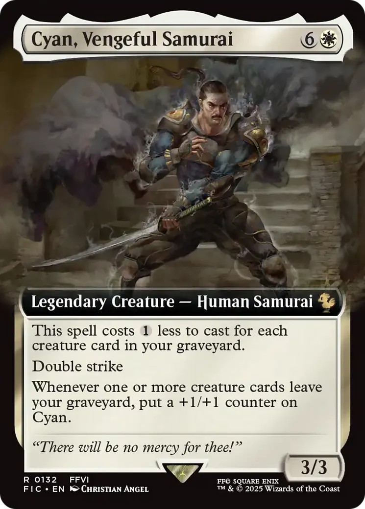 Cyan, Vengeful Samurai (Extended Art) [FINAL FANTASY Commander] Foil