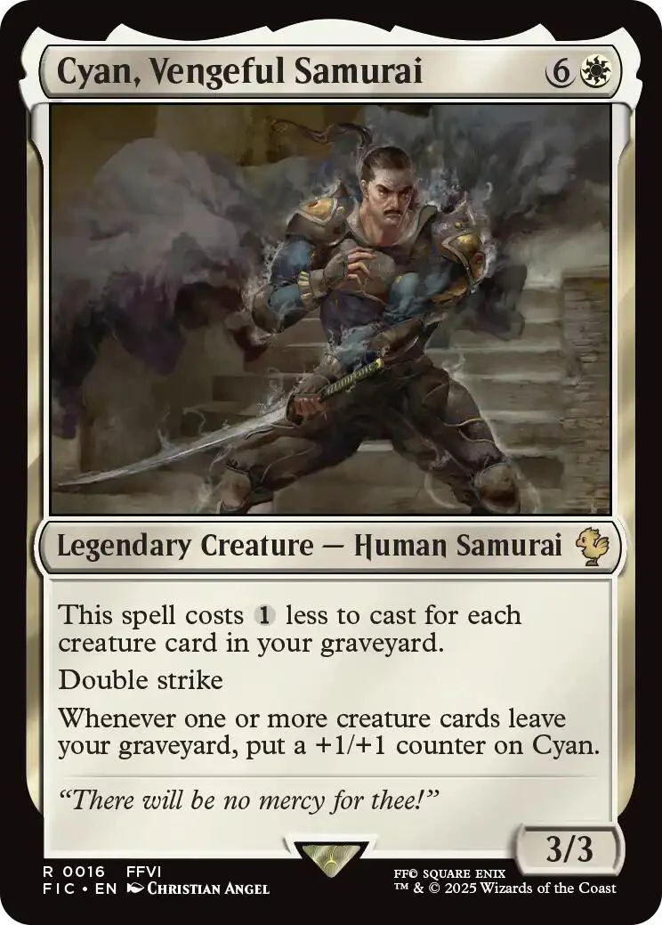 Cyan, Vengeful Samurai (Surge Foil) [FINAL FANTASY Commander]