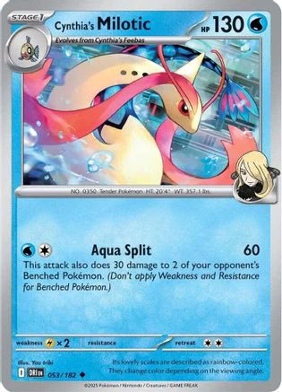 Cynthia's Milotic (053/182) [Scarlet & Violet: Destined Rivals] Reverse Holofoil