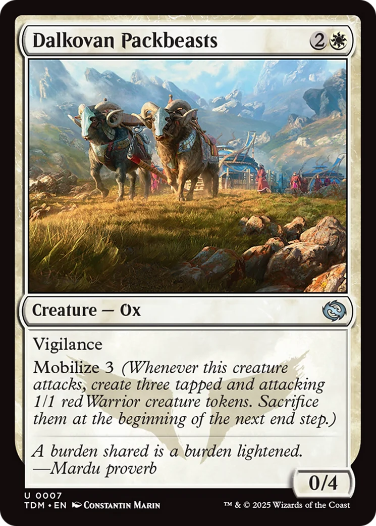 Dalkovan Packbeasts [Tarkir: Dragonstorm] Foil