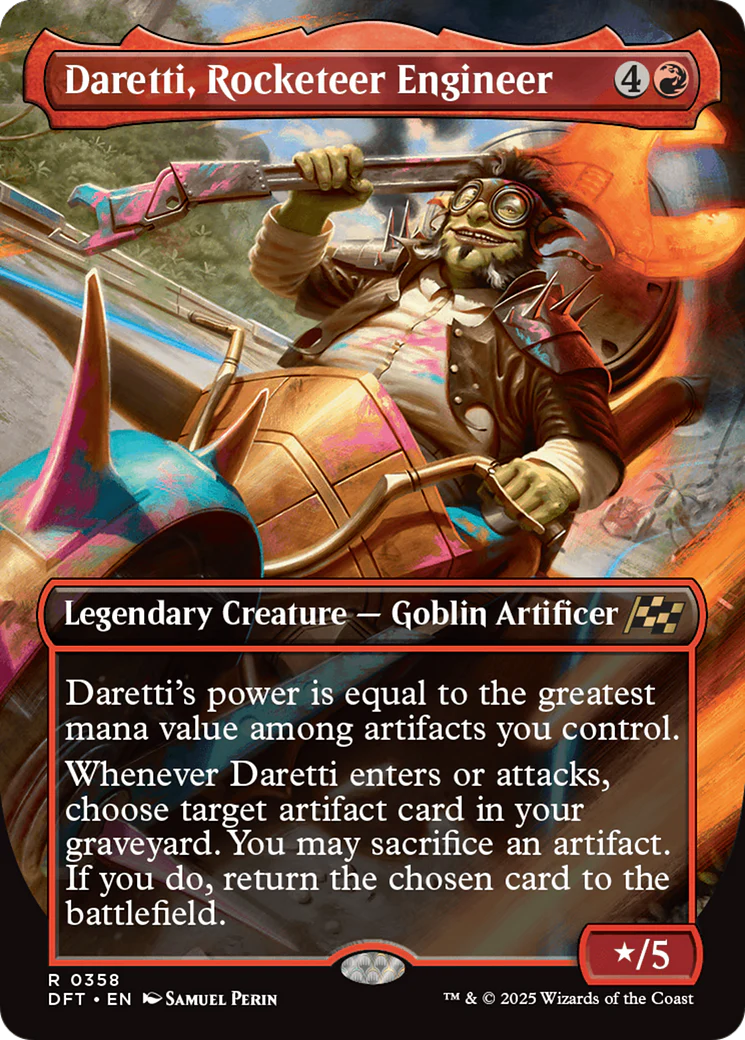 Daretti, Rocketeer Engineer (Borderless) [Aetherdrift] Foil