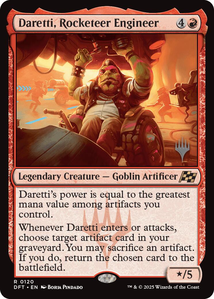 Daretti, Rocketeer Engineer (Promo Pack) [Aetherdrift Promos] Foil