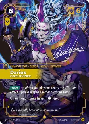 Darius - Executioner (Signature) (236*/221) - Riftbound - [Spiritforged] Foil