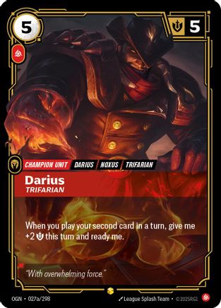 Darius - Trifarian (Alternate Art) (027a/298) - Riftbound - [Origins] Foil