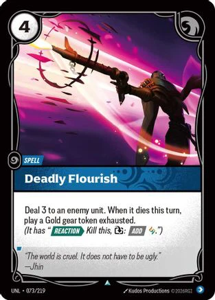 Deadly Flourish (073/219) - Riftbound - [Unleashed] Foil