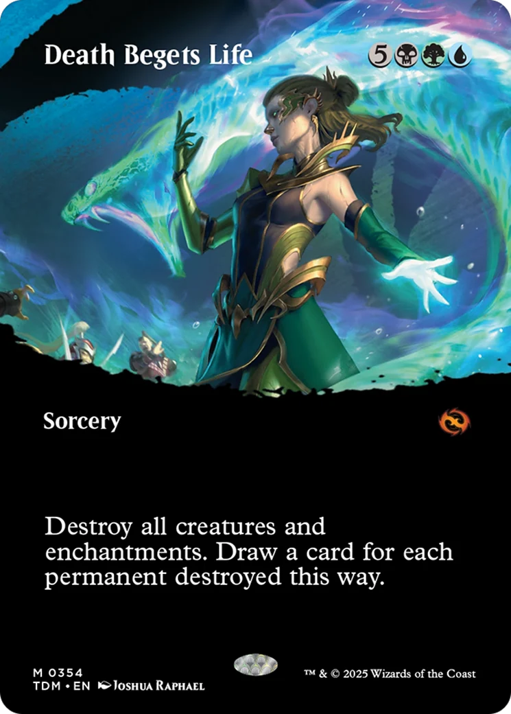 Death Begets Life (Borderless) [Tarkir: Dragonstorm] Foil