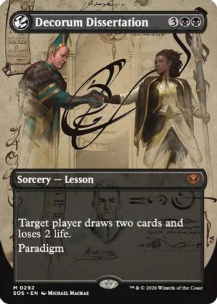 Decorum Dissertation (Borderless)  [Secrets of Strixhaven]