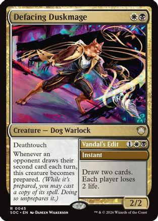 Defacing Duskmage  [Commander: Secrets of Strixhaven]