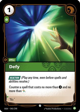 Defy (045/298) - Riftbound - [Origins] Foil