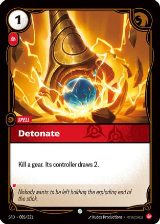 Detonate (005/221) - Riftbound - [Spiritforged] Foil