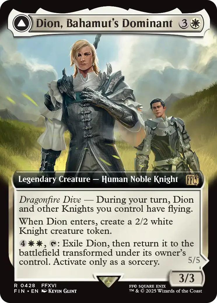 Dion, Bahamut's Dominant // Bahamut, Warden of Light (Extended Art) [FINAL FANTASY] Foil
