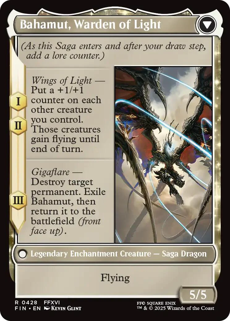 Dion, Bahamut's Dominant // Bahamut, Warden of Light (Extended Art) [FINAL FANTASY] Foil - Image 2