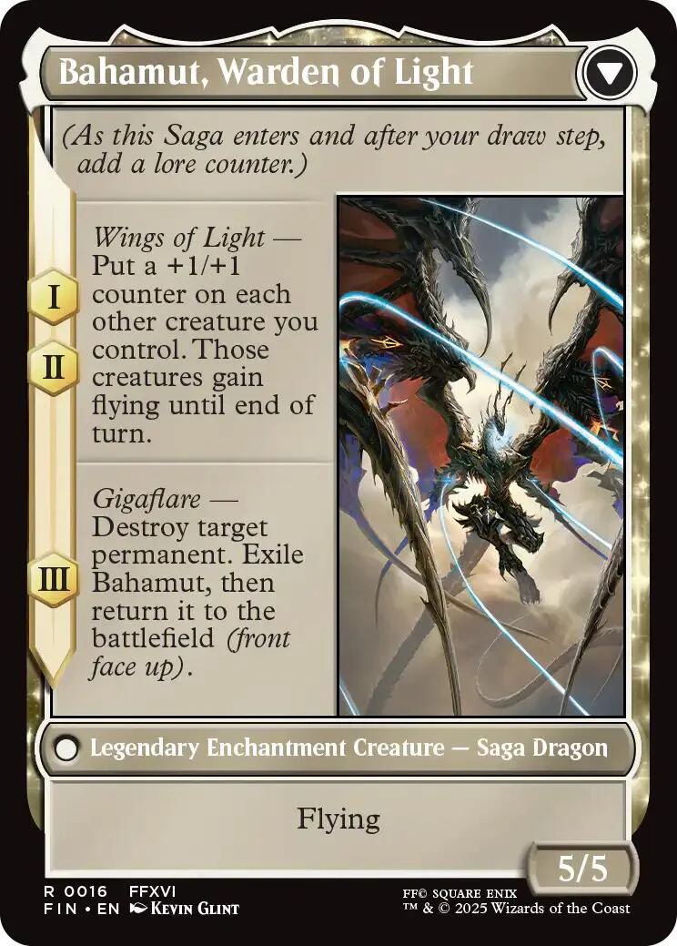 Dion, Bahamut's Dominant // Bahamut, Warden of Light [FINAL FANTASY] Foil - Image 2