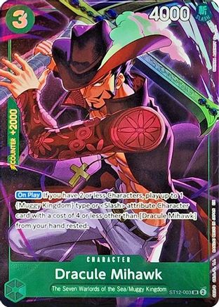 Dracule Mihawk (Illustration Box Vol.4) (ST12-003) - [One Piece Promotion Cards] Foil