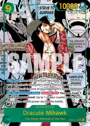 Dracule Mihawk (Manga) (OP14-119) - [The Azure Sea's Seven] Foil