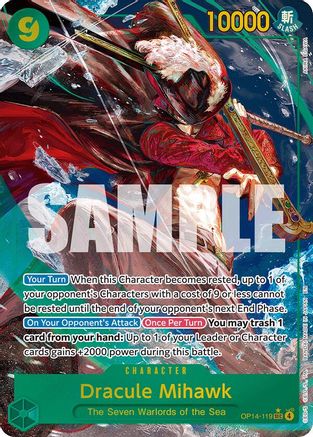 Dracule Mihawk - OP14-119 (Alternate Art) (OP14-119) - [The Azure Sea's Seven] Foil