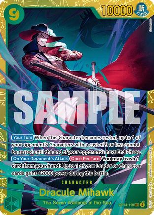 Dracule Mihawk - OP14-119 (OP14-119) - [The Azure Sea's Seven] Foil