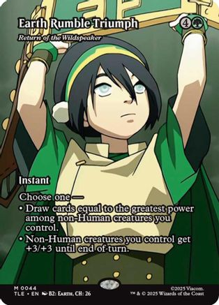 Earth Rumble Triumph - Return of the Wildspeaker (Borderless)  [Avatar: The Last Airbender: Eternal-Legal] Foil