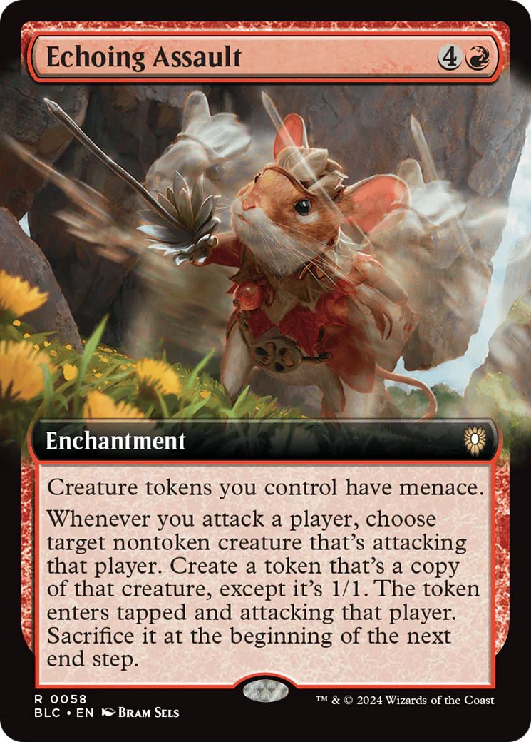 Echoing Assault (Extended Art) [Bloomburrow Commander] Foil