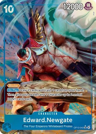 Edward.Newgate (Alternate Art) (OP13-042) - [Carrying On His Will] Foil