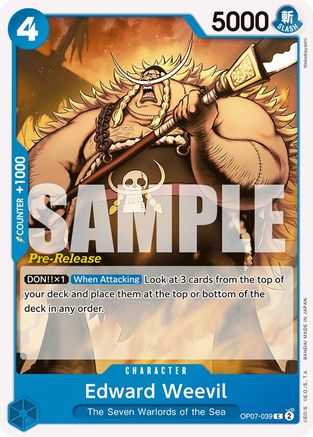 Edward Weevil (OP07-039) - [500 Years in the Future Pre-Release Cards]