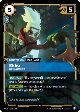 Ekko - Recurrent (110/298) - Riftbound - [Origins] Foil
