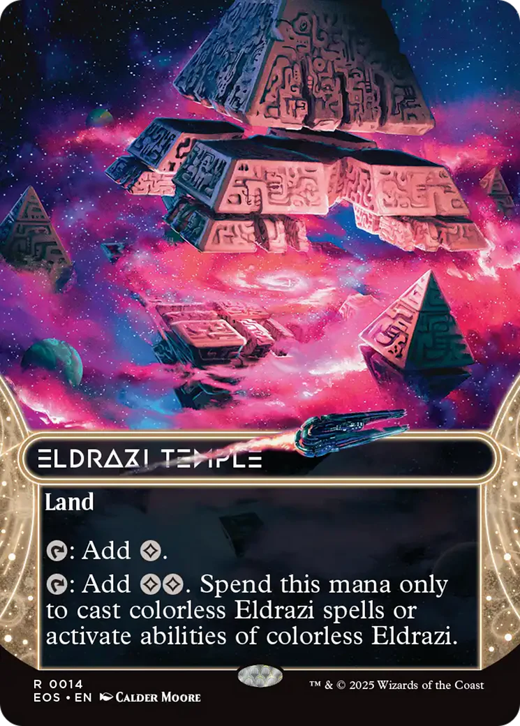 Eldrazi Temple (0014) (Borderless) [Edge of Eternities: Stellar Sights] Foil
