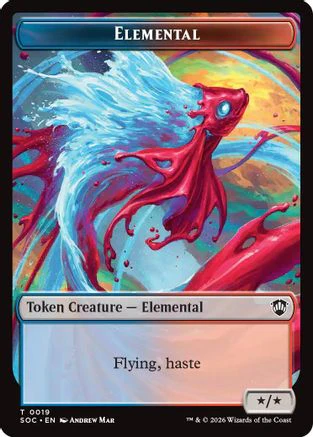 Elemental (0019) // Copy Double-Sided Token  [Commander: Secrets of Strixhaven]