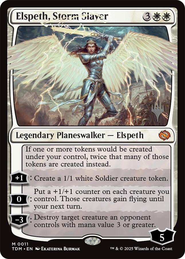 Elspeth, Storm Slayer [Tarkir: Dragonstorm Promos] Foil