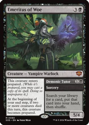 Emeritus of Woe  [Promo Pack: Secrets of Strixhaven] Foil