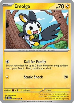Emolga 032/086  SV Black Bolt - Common