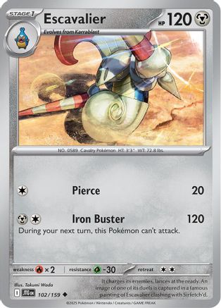 Escavalier (102/159) [Scarlet & Violet: Journey Together] Reverse Holofoil