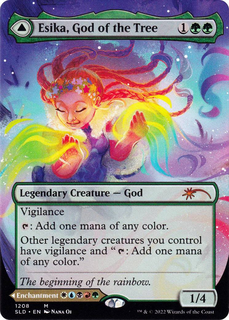 Esika, God of the Tree // The Prismatic Bridge (Display Commander) (Borderless) [Secret Lair: From Cute to Brute] Foil - Image 3