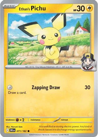 Ethan's Pichu (071/182) [Scarlet & Violet: Destined Rivals] Reverse Holofoil